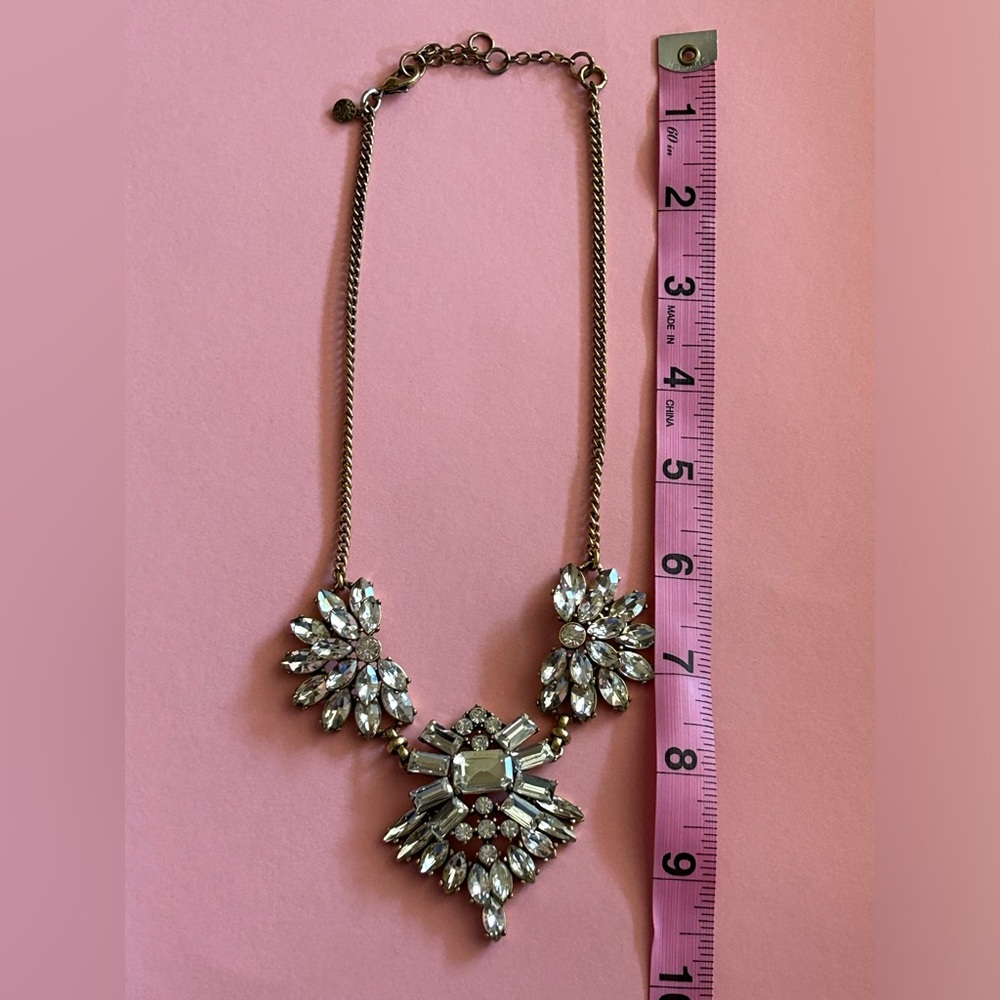 J. Crew Gold Rhinestone Necklace - Picture 7 of 12